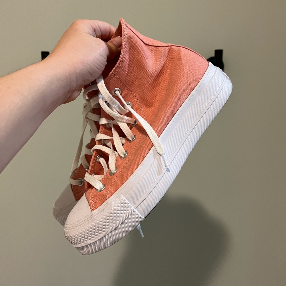 High top converse.